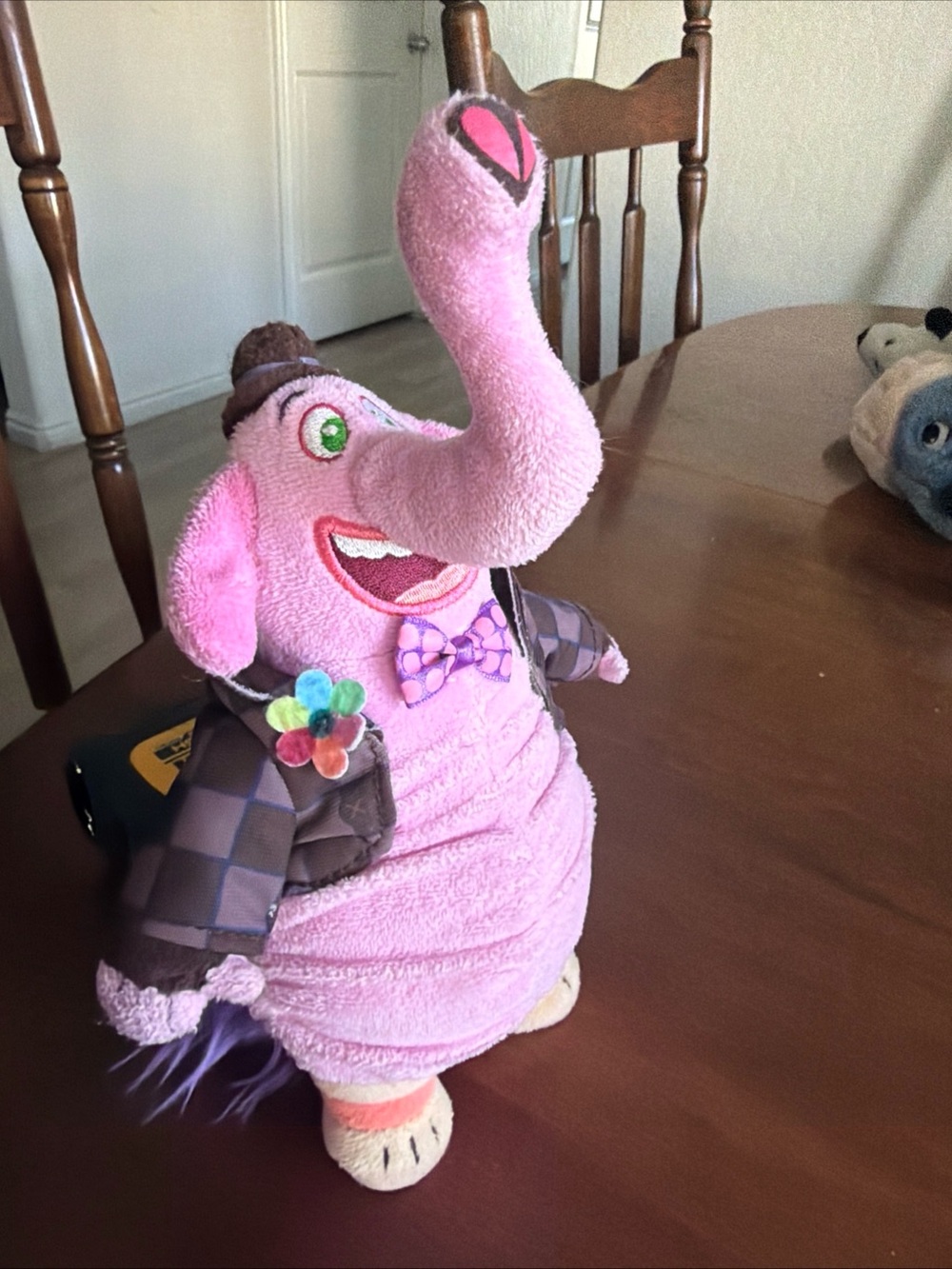 Disney Pixar Plush Inside Out BING BONG Pink Elephant Plush 8" Tomy Stuffed Toy
